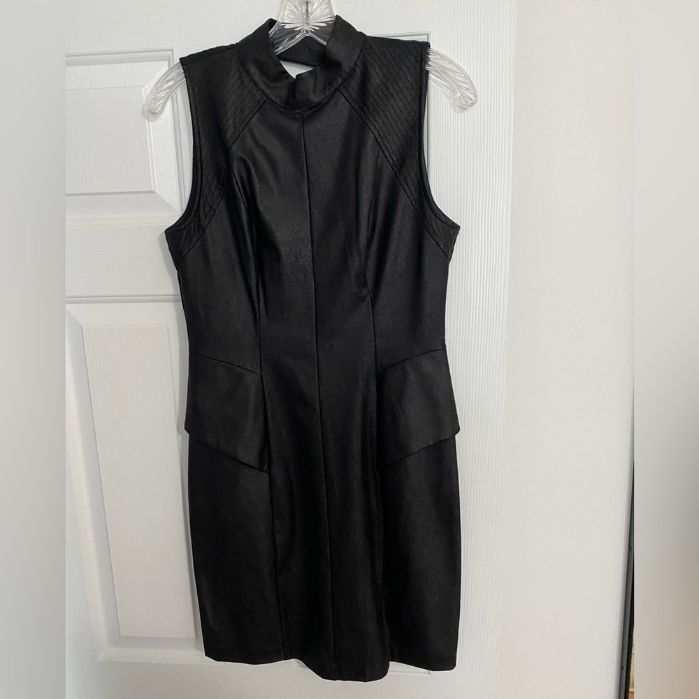 Guess Black Faux Leather Dress